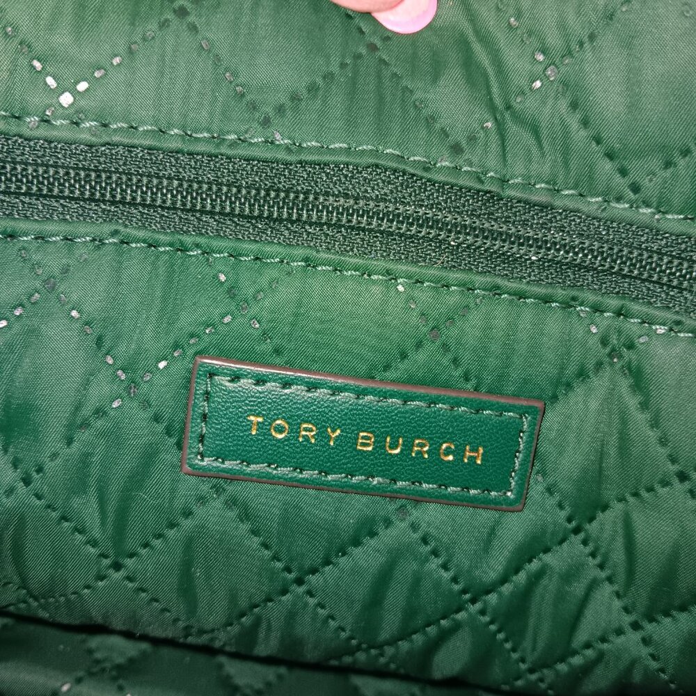 Tory Burch Black Crossbody with Gold Hardware and Green Tag - Picture 11 of 15